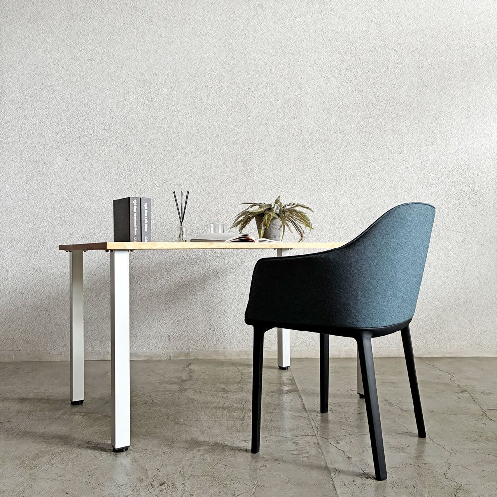 ヴィトラ Vitra ソフトシェルチェア Softshell Chair アームチェア ファブリック ブルー系 4レッグベース ロナン＆エルワン・ブルレック 未使用品 定価￥111,100- 〓
