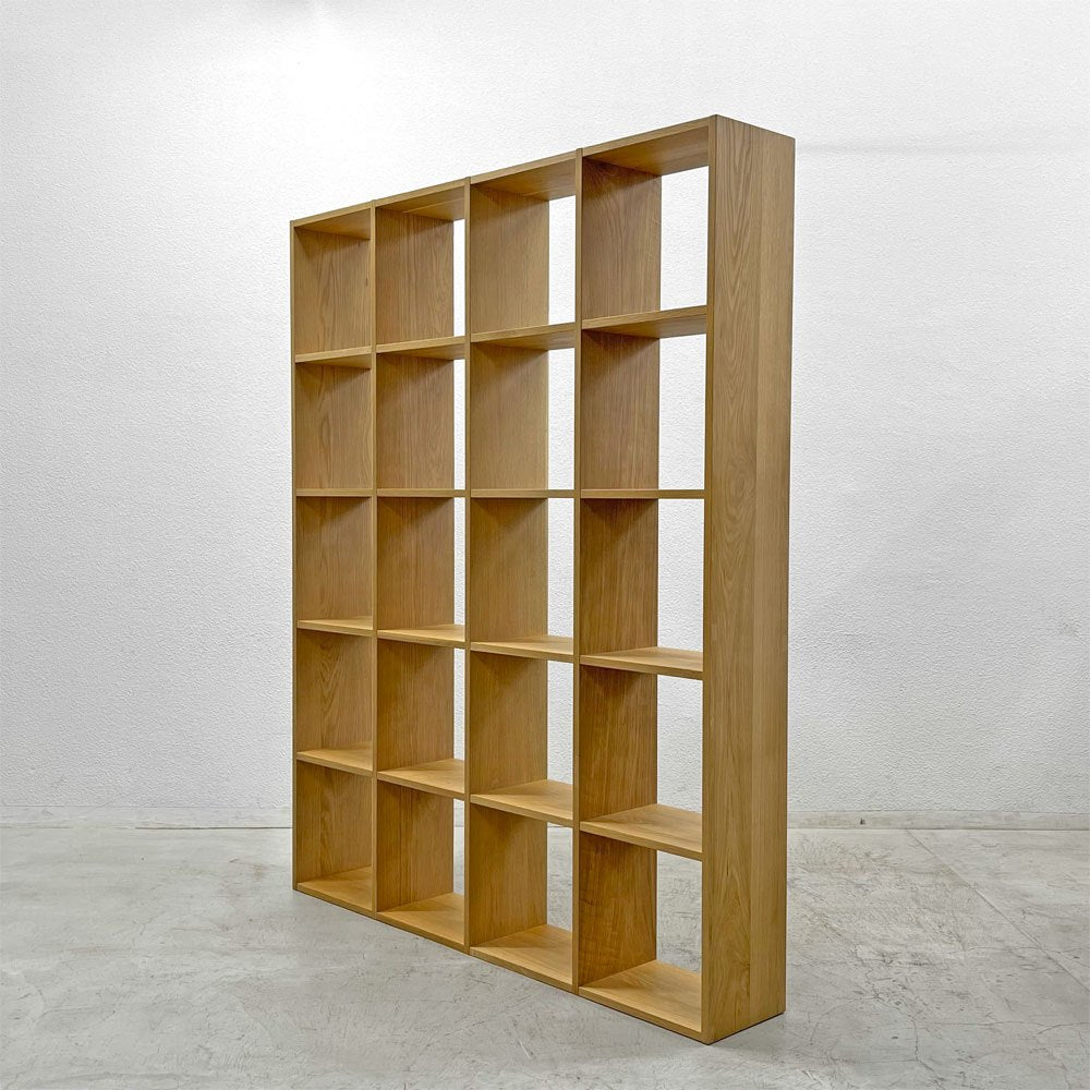 無印良品 MUJI スタッキングシェルフ 4列5段 オーク材 ナチュラル リビングボード オープンシェルフ 〓