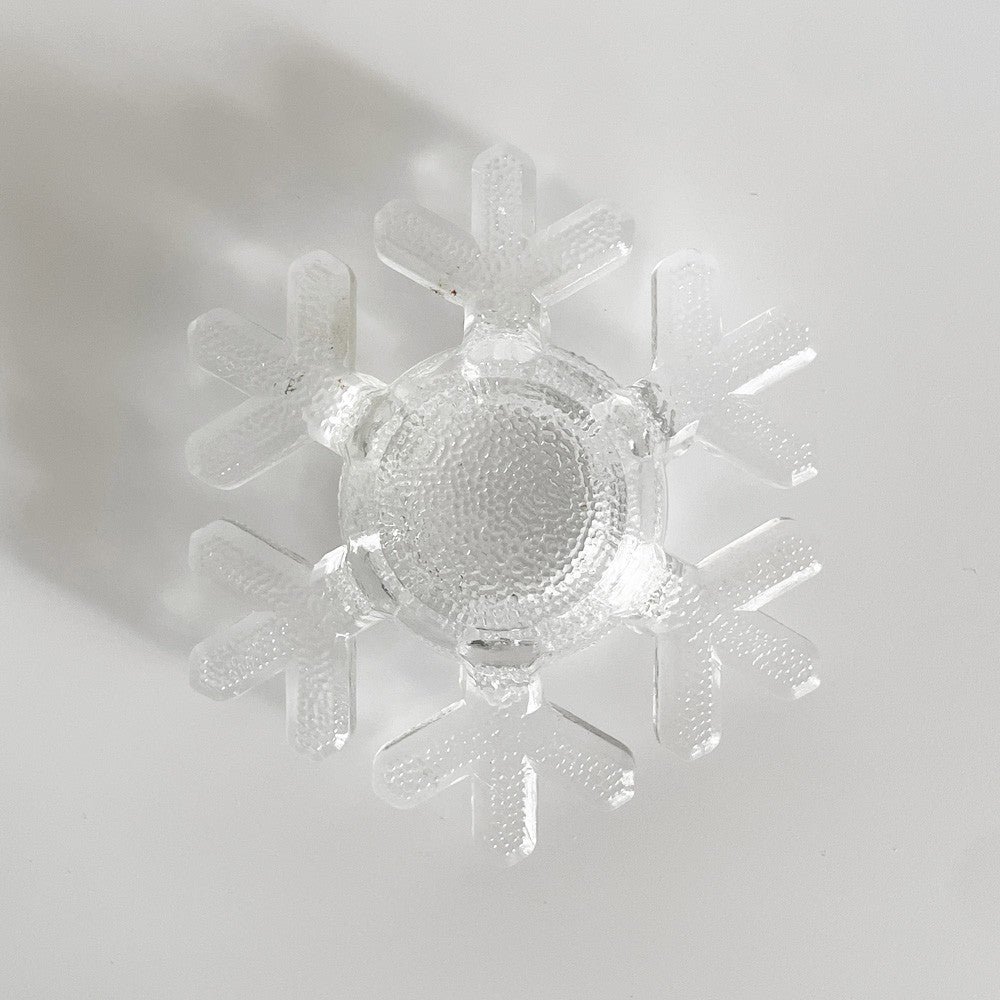 イッタラ iittala  スノークリスタル 雪の結晶 キャンドルホルダー ヴァルト・コッコ Valto Kokko フィンランド 北欧雑貨 ビンテージ 箱付 ■