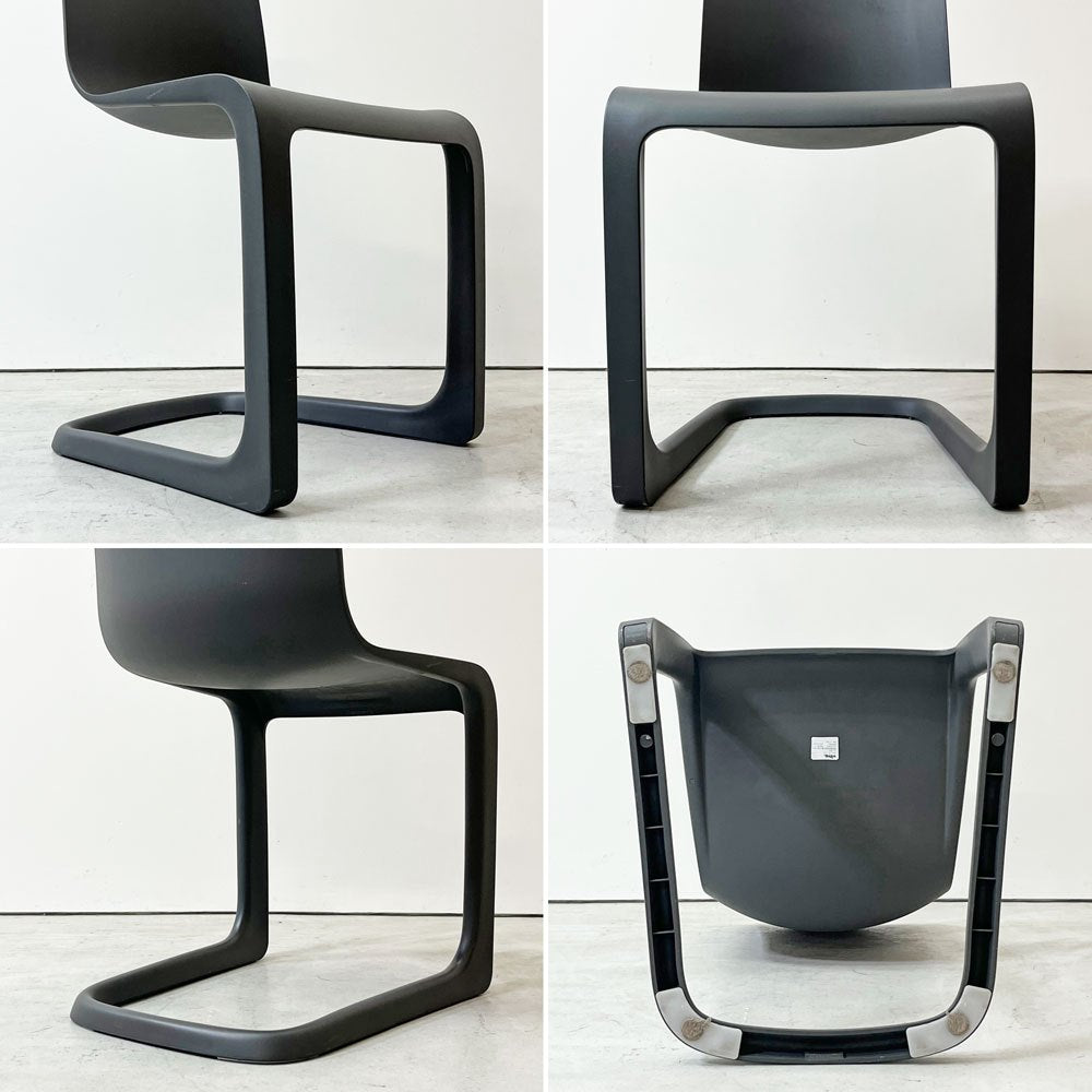 ヴィトラ vitra エヴォック EVO-C ダイニングチェア グラファイトグレー カンチレバー ジャスパー・モリソン ●