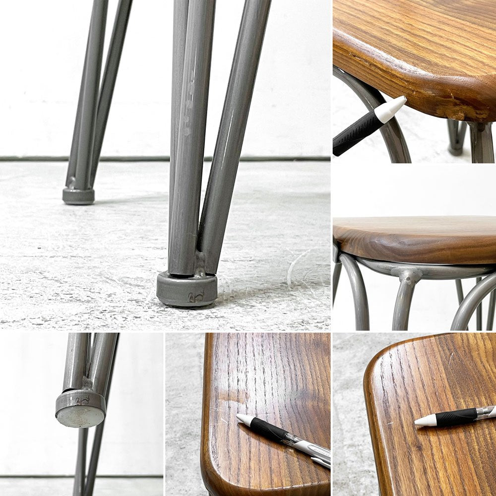 ガルト GART 1290 CHAIR ダイニングチェア エルム古材×アイアン インダストリアルデザイン 工業系 B ●