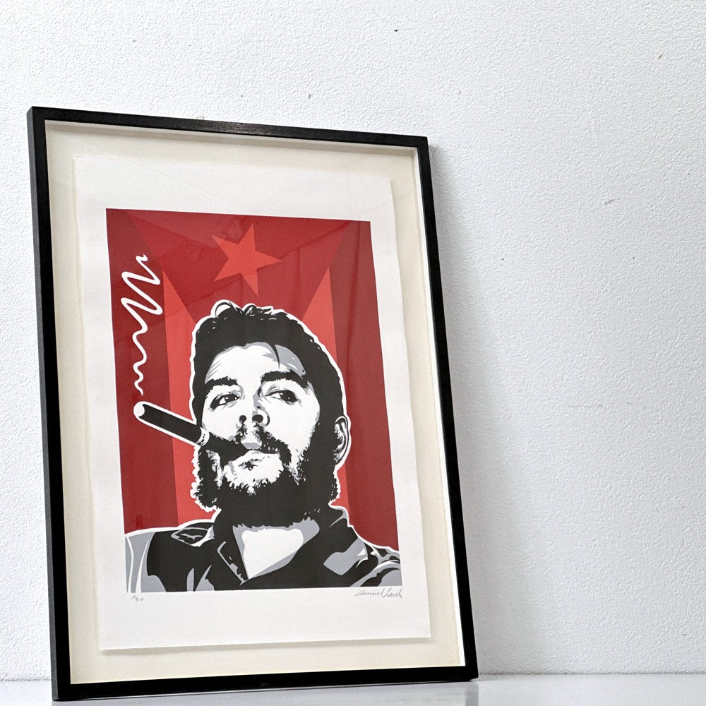 コンラッドリーチ CONRAD LEACH シルクスクリーン エルネスト・ゲバラ Ernesto Guevara チェ・ゲバラ アートフレーム 大型 ポスター 額装品 現代アート ポップアート イギリス ●