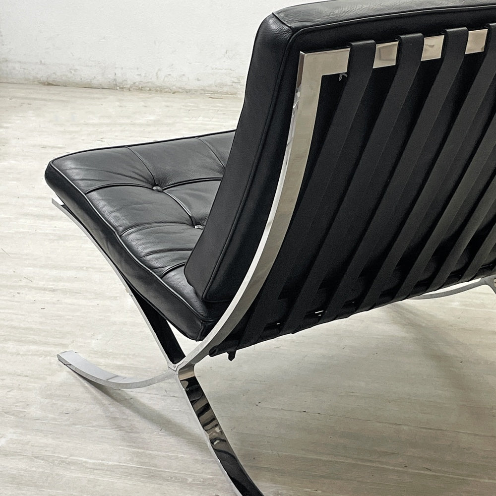 ミース・ファン・デル・ローエ バルセロナチェア Barcelona Chair リプロダクト品 本革 1シーターソファ モダンデザイン ●