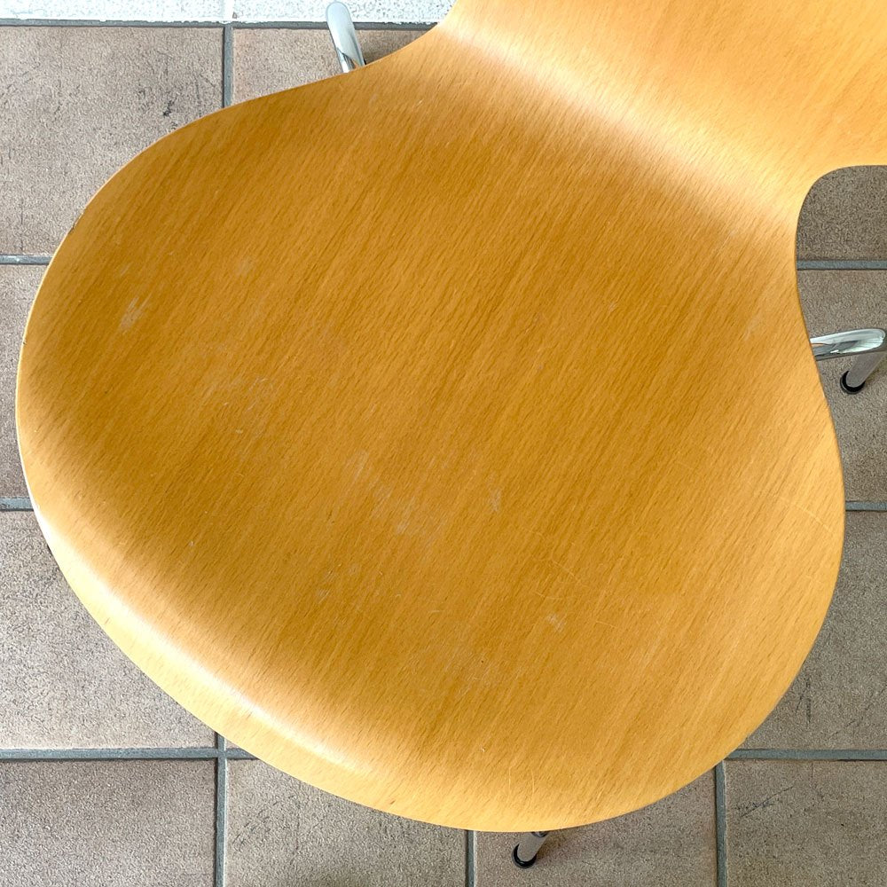フリッツハンセン Fritz Hansen セブンチェア ビーチ材 ナチュラル アルネ・ヤコブセン Arne Jacobsen スタッキング デンマーク 北欧家具 A ◇