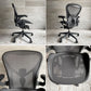 ハーマンミラー Herman Miller アーロンチェア リマスタード フル装備 Bサイズ デスクチェア オフィスチェア グラファイトベース ポスチャーフィットSL ♪