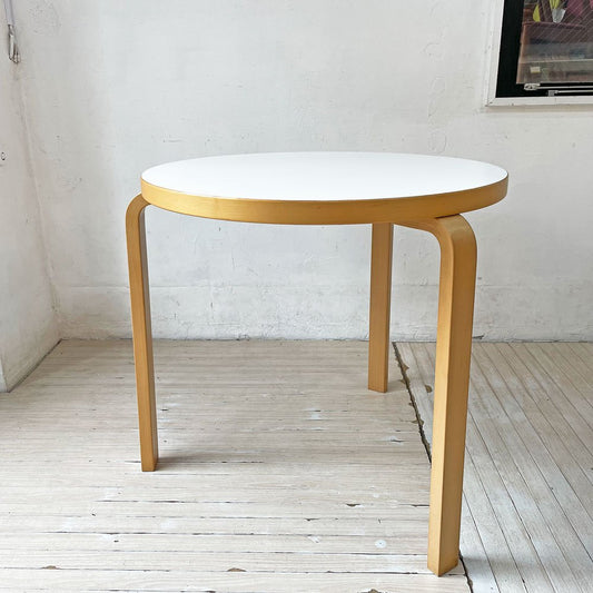 アルテック artek テーブル 90B TABLE ダイニングテーブル ホワイトラミネート天板 バーチ材 3本脚 アルヴァ・アアルト Alvar Aalto フィンランド ★