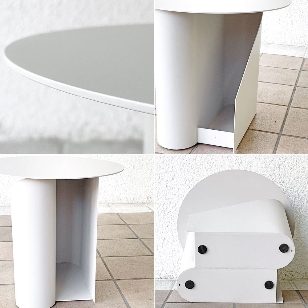 ウッド WOUD セントラムサイドテーブル SENTRUM SIDE TABLE ラウンド マガジンラック Φ40cm スチール ホワイト 北欧 デンマーク ◇