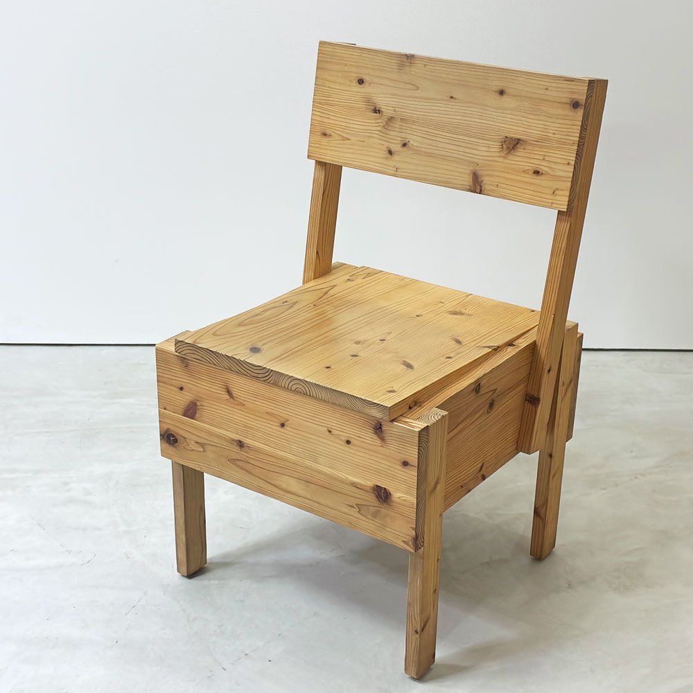 エンツォマーリ Enzo Mari デザイン セディア チェア SEDIA 1 CHAIR ダイニングチェア 国産杉材使用 工房製作品 ●