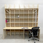 マルゲリータ margherita カウンター付き本棚 デスク オープンシェルフ 書棚 縦7コマ×横7コマ 〓