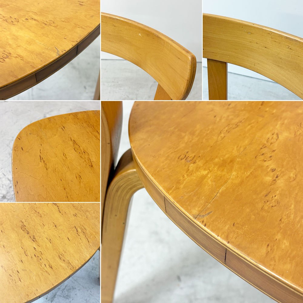 アルテック artek チェア69 ダイニングチェア カーリーバーチ材 スウェーデン製 40年代 ビンテージ 希少 アルヴァ・アアルト ●