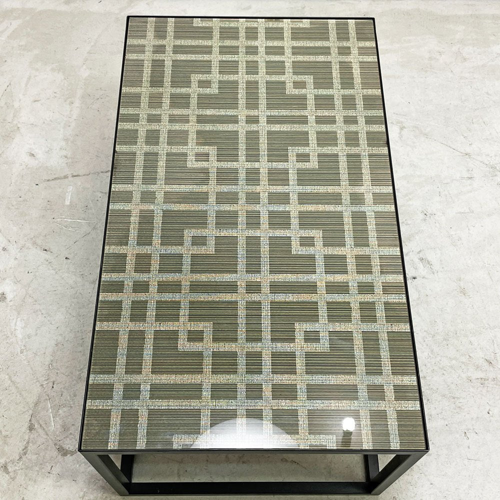 カーサ ブク CASA BUKU 横堀建築設計事務所 コーヒーテーブル W75cm ガラス天板 スチールレッグ モダンデザイン ●