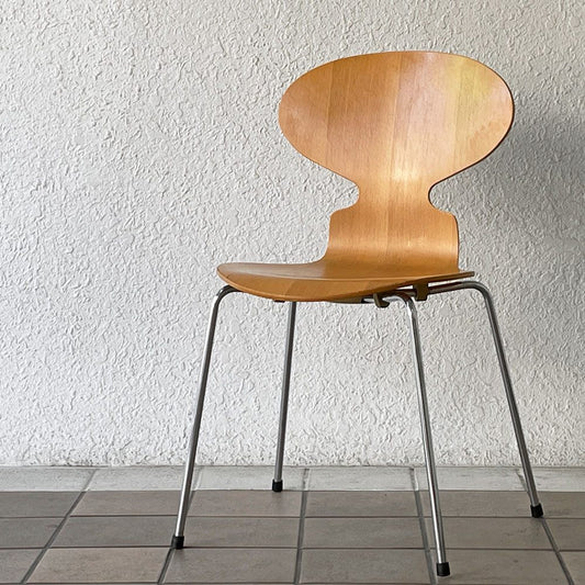 フリッツハンセン Fritz Hansen アントチェア 4本脚 ナチュラルビーチ ラッカー アルネ・ヤコブセン 北欧家具 B ◇