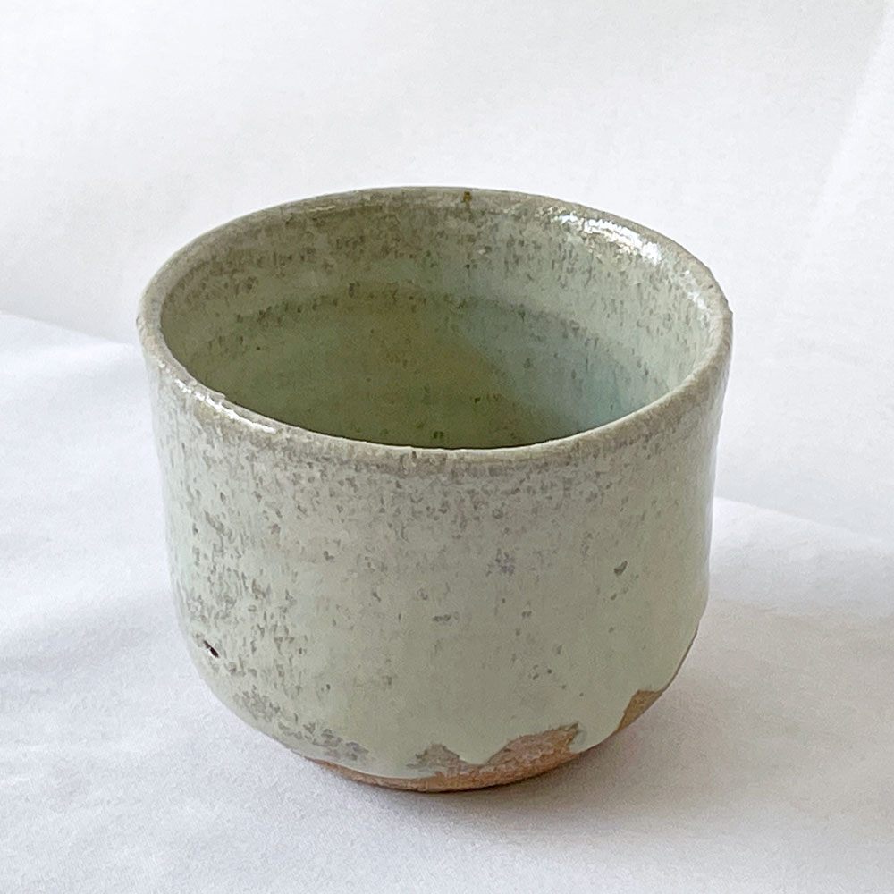 唐津焼 斑唐津 竹花正弘 ぐい呑 箱付き Φ7cm 陶芸家 現代作家 A ◇