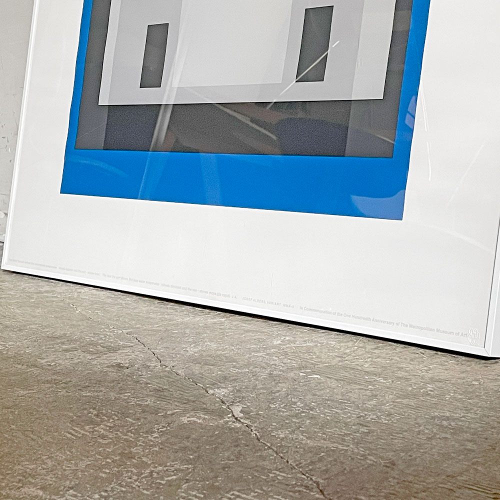 ジョセフ・アルバース Josef Albers VARIANT:MMA-3 シルクスクリーン アートフレーム ポスター 68.5㎝×63.5cm 額装品 メトロポリタン美術館 100周年 バウハウス ■