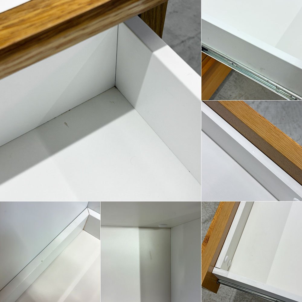 末次家具工芸 SUETSUGU FURNITURE オークリー キッチンキャビネット キッチンボード 食器棚 W120cm オーク材 ●