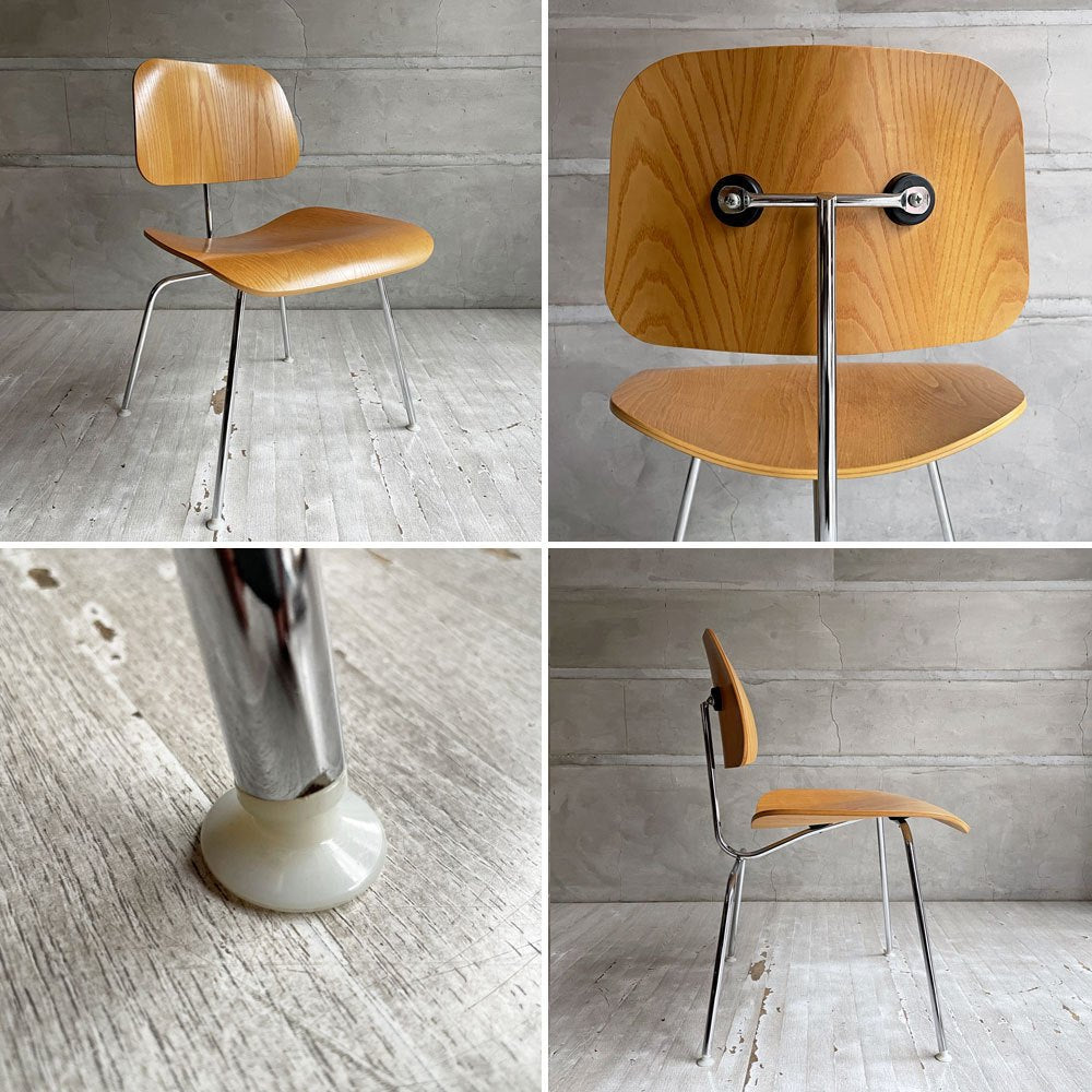 ハーマンミラー Herman Miller プライウッドダイニングチェア DCM アッシュ材 メタルレッグ C&R イームズ ミッドセンチュリー 定価￥169,400- ♪
