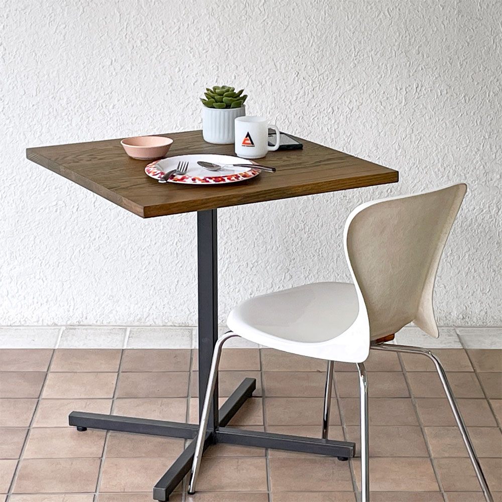アクメファニチャー ACME Furniture グランビュー GRANDVIEW カフェテーブル オーク無垢材 スチール ダイニングテーブル スクエア W65cm ◇