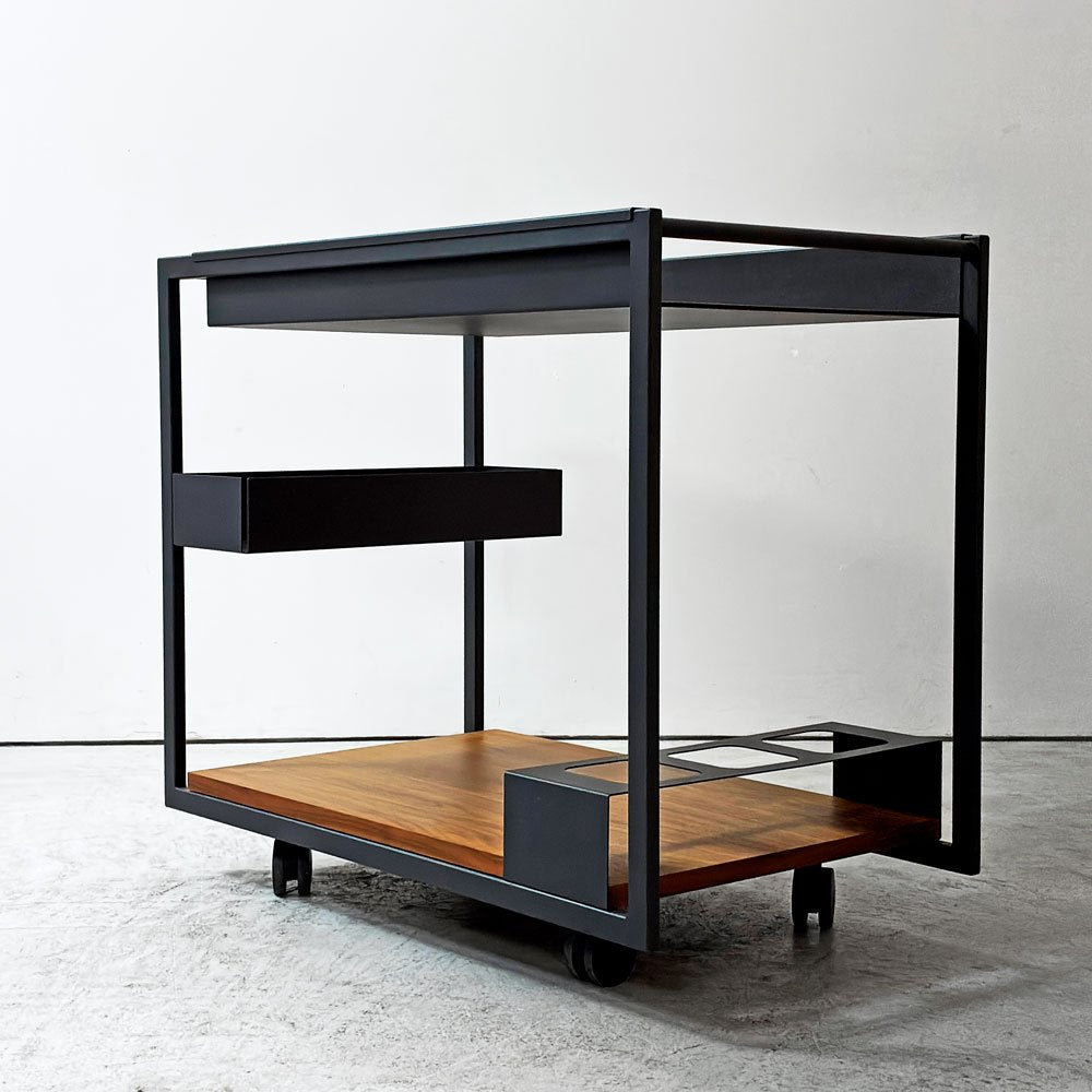 カッテラン イタリア cattelan italia モヒートウッド Mojito Wood サービスワゴン ウォールナットカラー Marino Burba 定価約￥449,900- ●