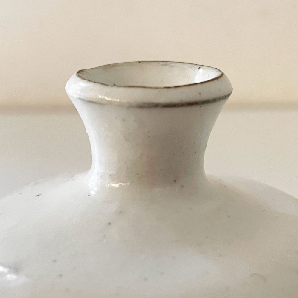 花岡隆 Yutaka Hanaoka 粉引石目花入 フラワーベース 一輪挿し H9.5cm 花窯 現代作家 参考価格￥16,500- ◎