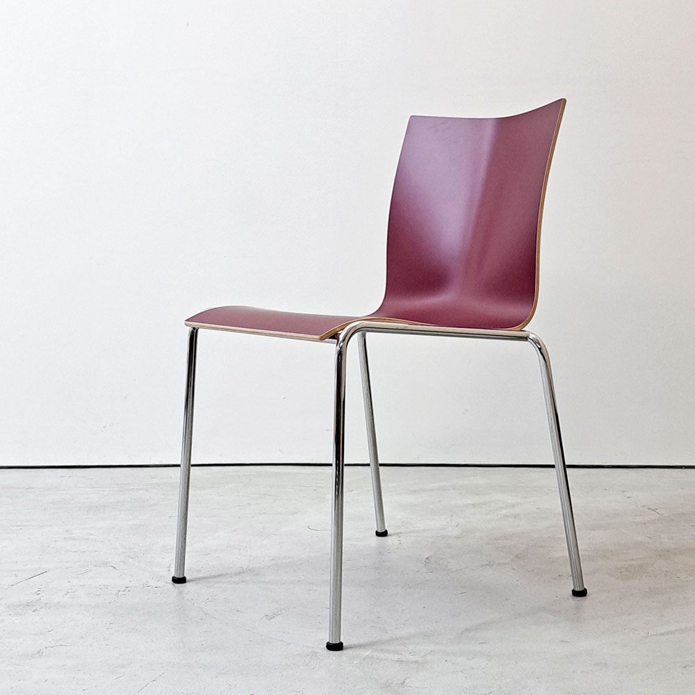 エンゲルブレヒト Engelbrechts チャリック CHAIRIK 101 ダイニングチェア スタッキング 4本脚 ボルドー 未使用品 定価63,800円 ●