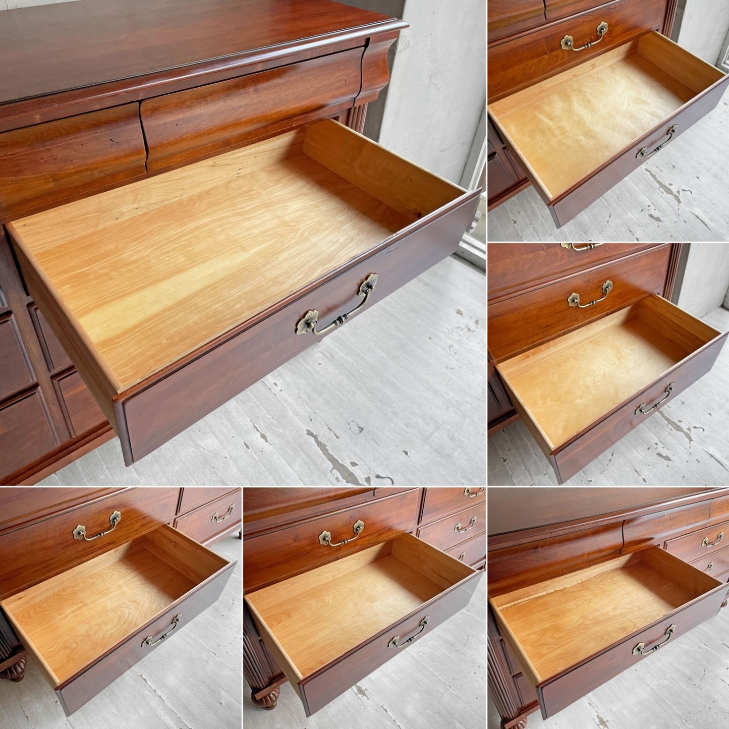 イーセンアーレン ETHAN ALLEN マルケス・ドレッサー Marques Dresser ワイドチェスト サイドボード 抽斗9杯 British Classics US 米国 ♪