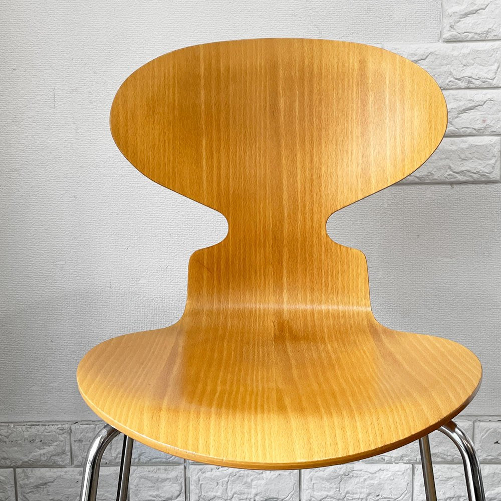フリッツハンセン Fritz Hansen 3101 アリンコチェア アントチェア 4本脚 ナチュラルビーチ ラッカー仕上げ フェルトグライズ アルネ・ヤコブセン C ◎