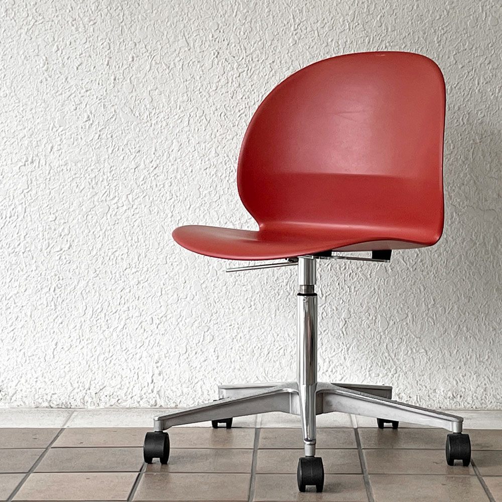 フリッツハンセン Fritz Hansen エヌゼロツー N02 リサイクルチェア キャスターチェア デスクチェア ダークレッド 佐藤オオキ nendo 参考定価￥91,080- ◇