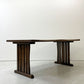大川家具 鎌倉 ダイニングテーブル オーク材 シンプルデザイン ダークブラウン  W160cm ●