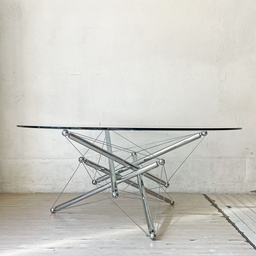 カッシーナイクスシー Cassina ixc. 713 ローテーブル ガラス天板 Φ100cm テオドール・ワッデル Theodore Waddell 定価￥460,000- ★