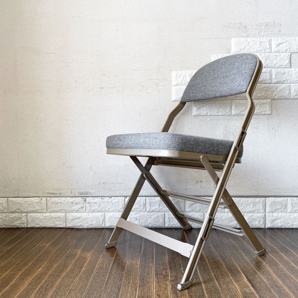 クラリン CLARIN フォールディングチェア FULL CUSHION FOLDING CHAIR フルクッション グレイヘザー 折りたたみ アメリカ製 P.F.S.取扱 定価￥30,800- ◎