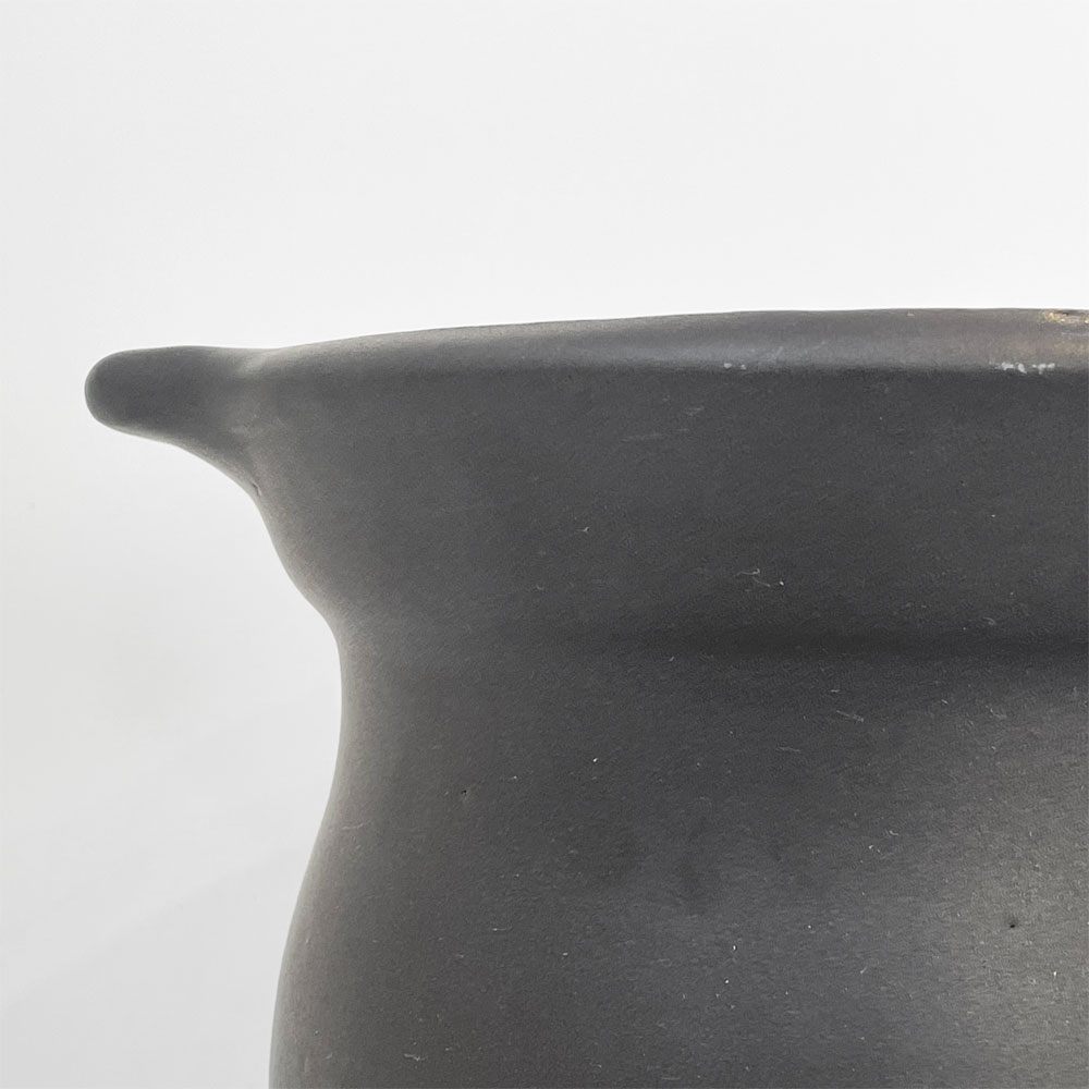 馬場勝文 ご飯炊き鍋 3合 黒 土鍋  馬場勝文陶工房 現代作家 新品未使用品 定価￥19,800- ★