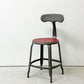 フェールトラヴァイユ FER TRAVAIL ニコルチェア NICOLLE Chair SH45cm ダイニングチェア スチール マットクリア仕上げ 別注モデル レザーパッド付 レッド インダストリアル フランス ●