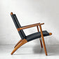 カールハンセン＆サン Carl Hansen & Son CH25 イージーチェア ラウンジチェア ウォールナット材 ブラックペーパーコード ハンス・J・ウェグナー デンマーク 北欧家具 ★