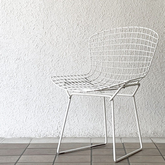 ノル Knoll 420 サイドチェア ワイヤーチェア ホワイト ハリー・ベルトイア Harry Bertoia ミッドセンチュリー 名作椅子 ◇