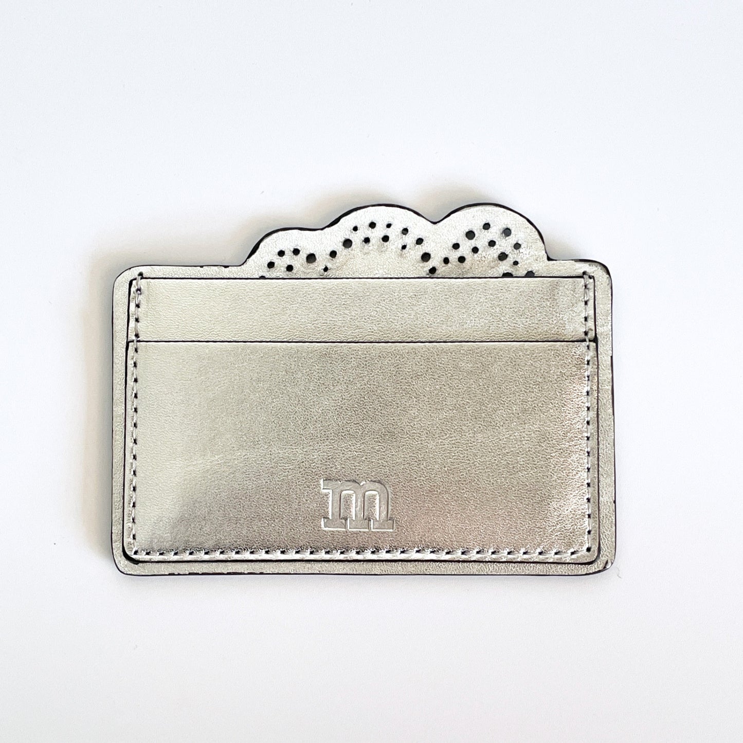 マリメッコ marimekko インプリント カードホルダー ウニッコ Imprint Card Holder Unikko シルバー カードケース ポーチ付き 北欧 ■