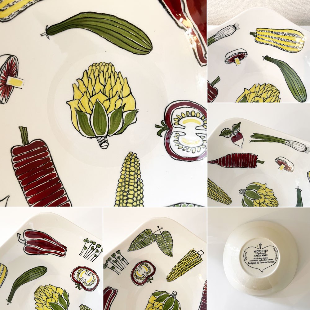 ミッドウィンター Midwinter サラダウェア SALAD WARE サービングボウル サラダボウル スクエア テレンス・コンラン UKビンテージ ◎