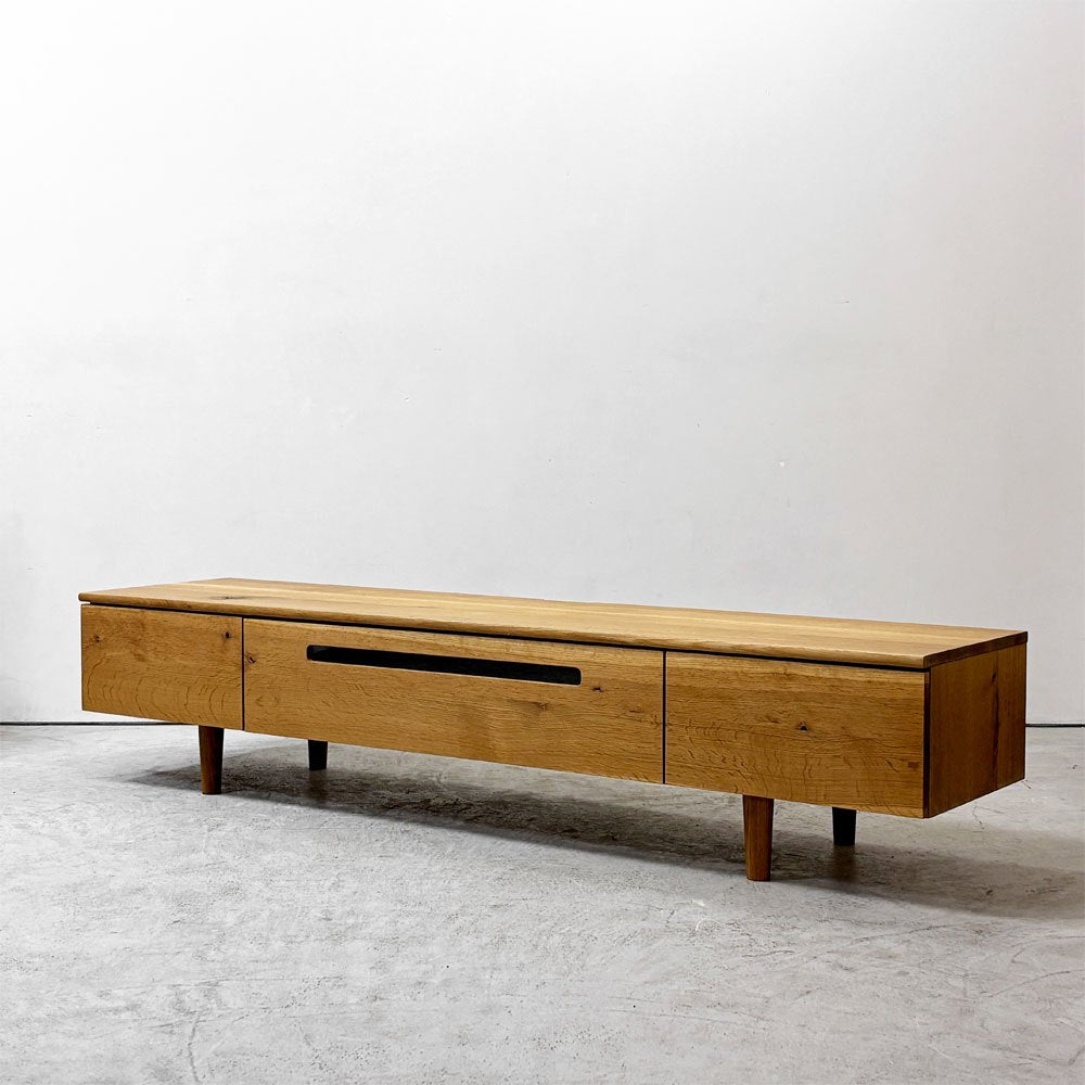飛騨産業 HIDA 森のことば morino kotoba TW494 AVキャビネット オーク無垢材 W180cm AVボード テレビボード ナチュラルデザイン 廃番 ●