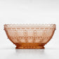 インペリアルグラス Imperial Glass ビーデッドブロック Beaded Block ボウル ピンク USビンテージ ●