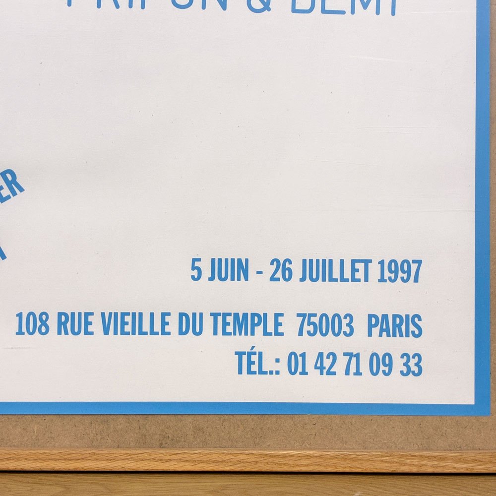 ローレンス・ウィナー Lawrence Weiner エキシビジョンポスター À fripon fripon & demi 1997 額装品 ウッドフレーム ◎