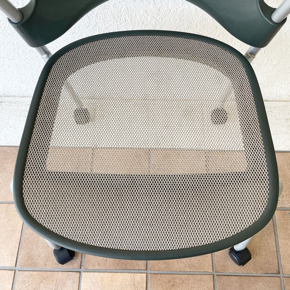 ハーマンミラー Herman Miller ケイパーチェア Caper Chair アームチェア キャスター付き スタッキングチェア ジェフ・ウェバー 現状品 B ◇