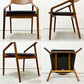 宮崎椅子製作所 ペペチェア PEPE side chair 背無垢タイプ ウォールナット ファブリック グレー系カラー フィンガージョイント 村澤一晃 ●