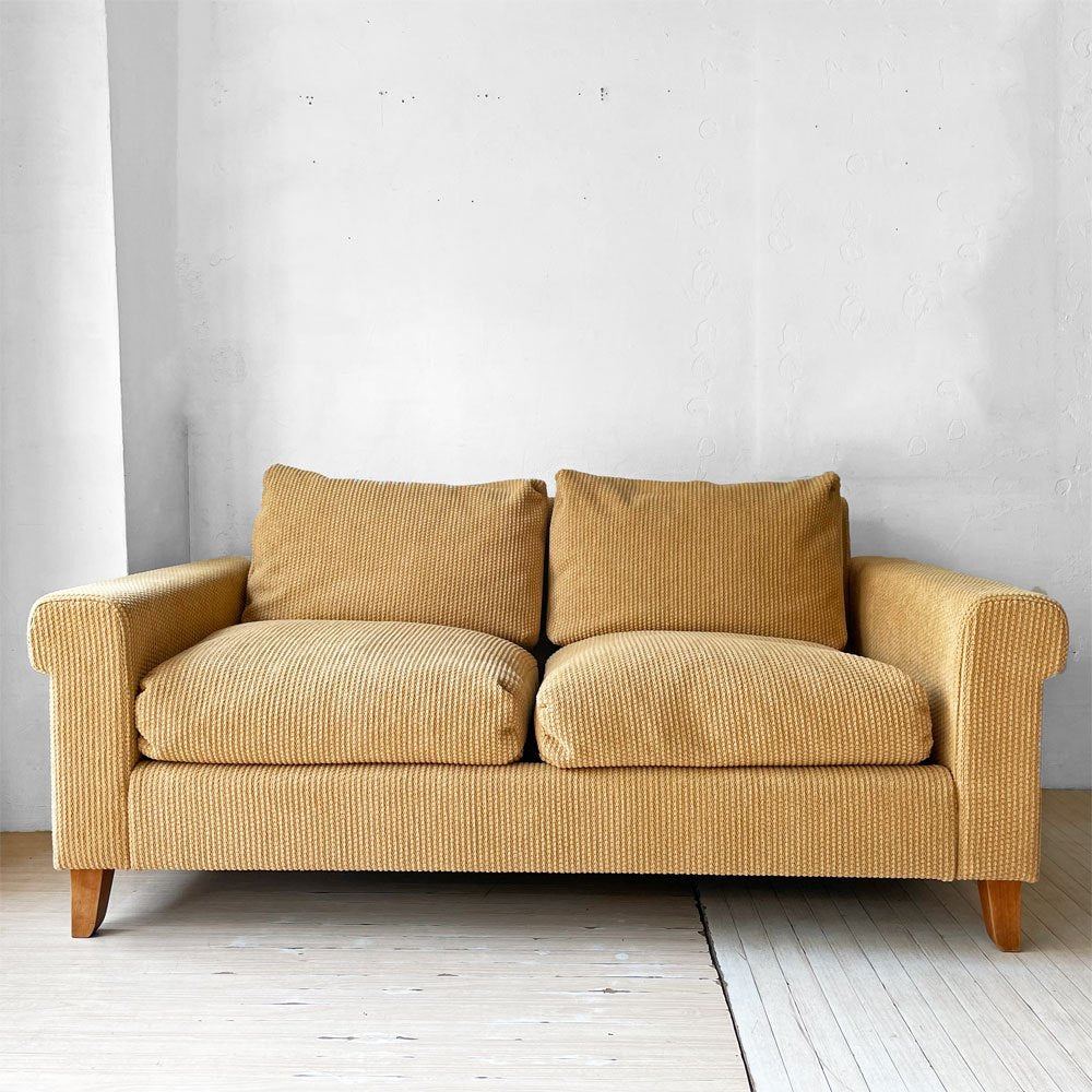 トラックファニチャー TRUCK FURNITURE FKソファ FK SOFA Jr. 2P ウォールナット無垢材 フェザークッション 新品張地張替済 ★