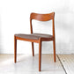 デンマークビンテージ Danish Vintage チーク材 ダイニングチェア デンマーク ファブリック 北欧家具 B ★