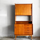 スウェーデン ビンテージ Swedish vintage チーク材×オーク材 キャビネット ブックシェルフ ルームディバイダー W85cm 北欧家具 北欧ビンテージ ■