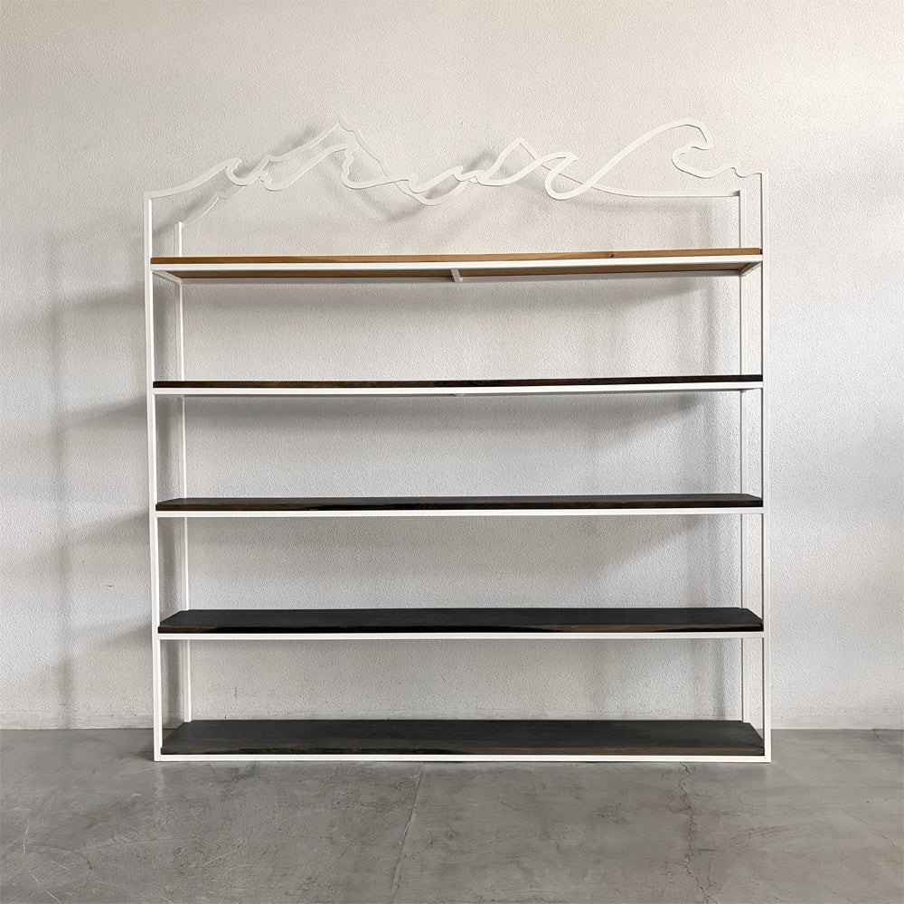 スタジオ・アペイロン STUDIO APEIRON リブレリア モンターニャ Libreria Montagna 江の島 ブックケース ENOSHIMA BOOKCASE イタリア ナチュラルモダン 飾り棚 オープンシェルフ オーク無垢材 5段 本棚 ディスプレイラック 定価約83万円 〓