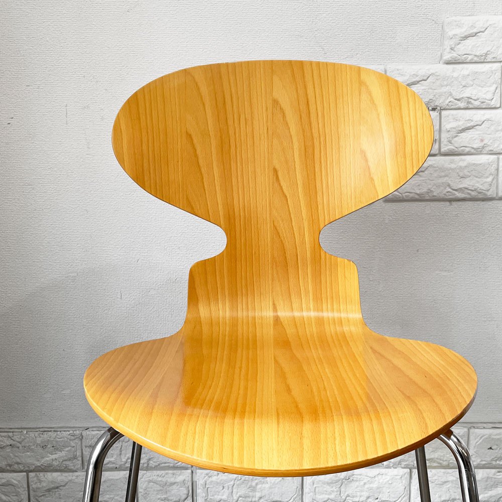 フリッツハンセン Fritz Hansen 3101 アリンコチェア アントチェア 4本脚 ナチュラルビーチ ラッカー仕上げ フェルトグライズ アルネ・ヤコブセン F ◎