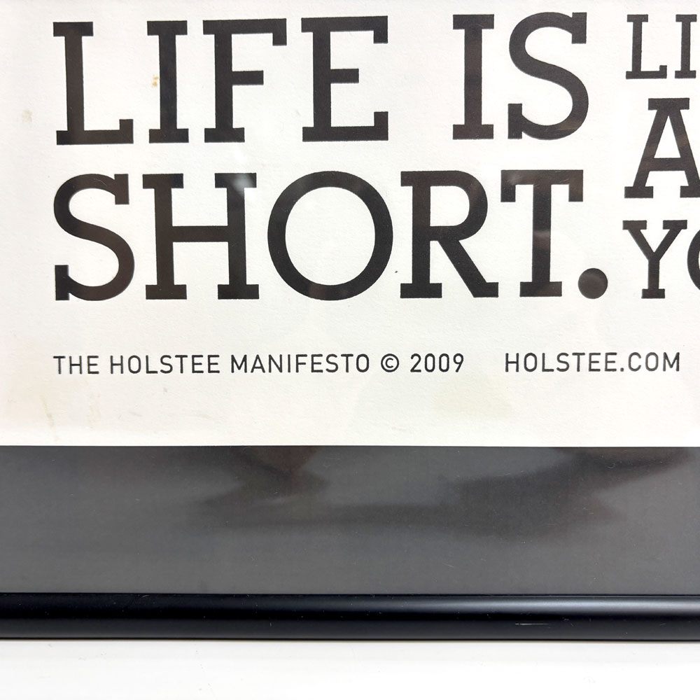 ホルスティー HOLSTEE マニフェスト ポスター Manifesto Poster スクリーンサイズ 45.5×61cm 額装品 現状品 ●