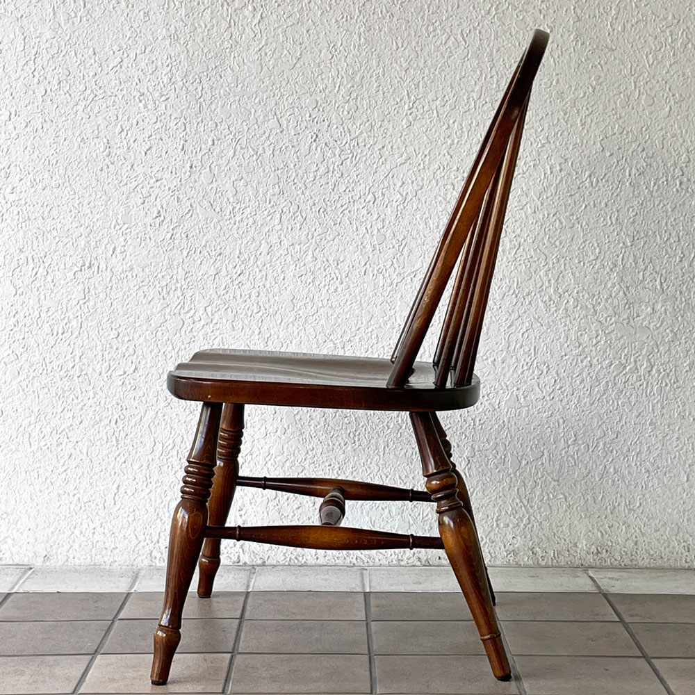 飛騨産業 HIDA キツツキ 穂高シリーズ ウィンザーチェア DK266 ボウバック オーク材 キツツキマーク A◇