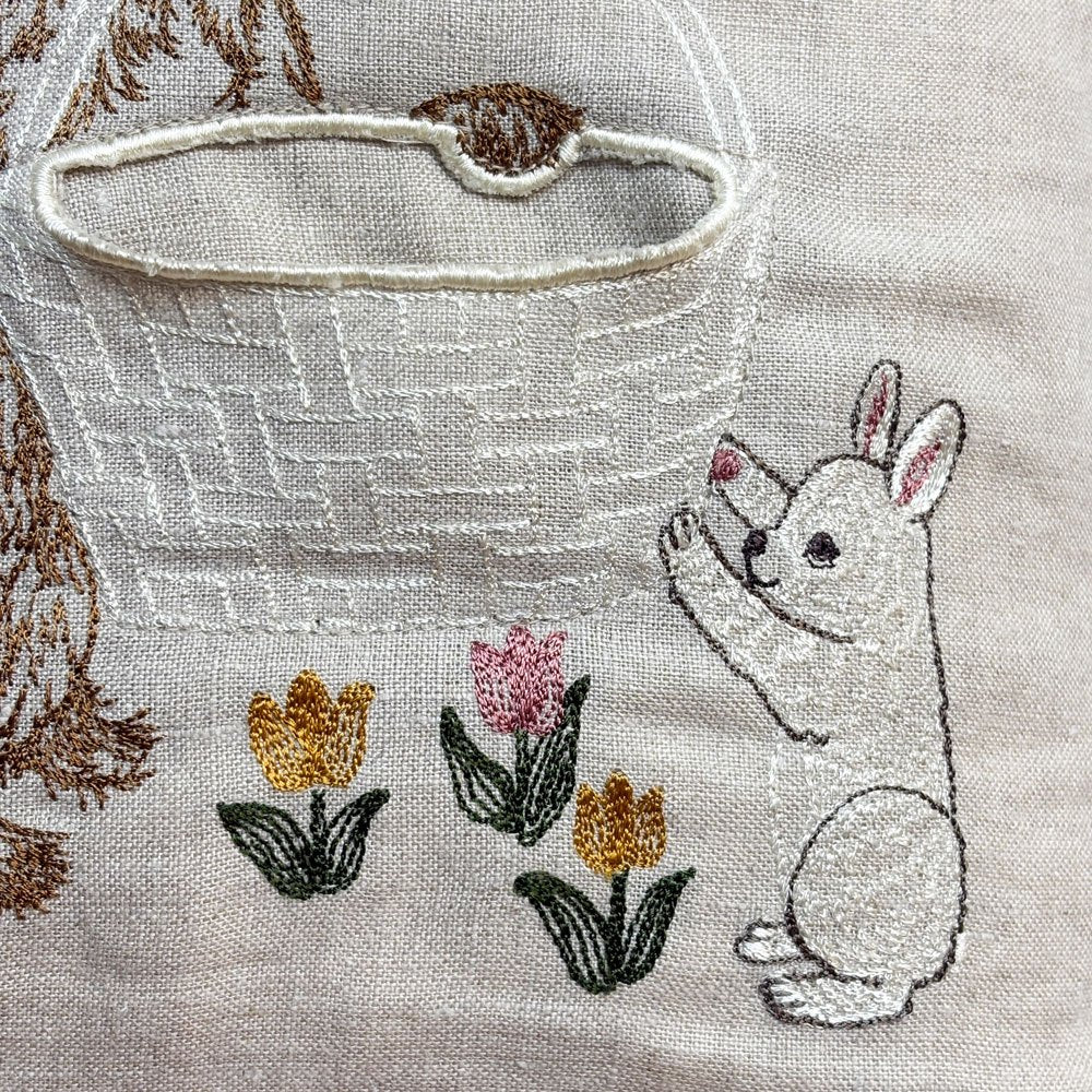 コーラルアンドタスク Coral & Tusk パピーラブポケットピロー Puppy Love Pocket Pillow クッション 30×30cm リネン カバーリング 刺繍 ●