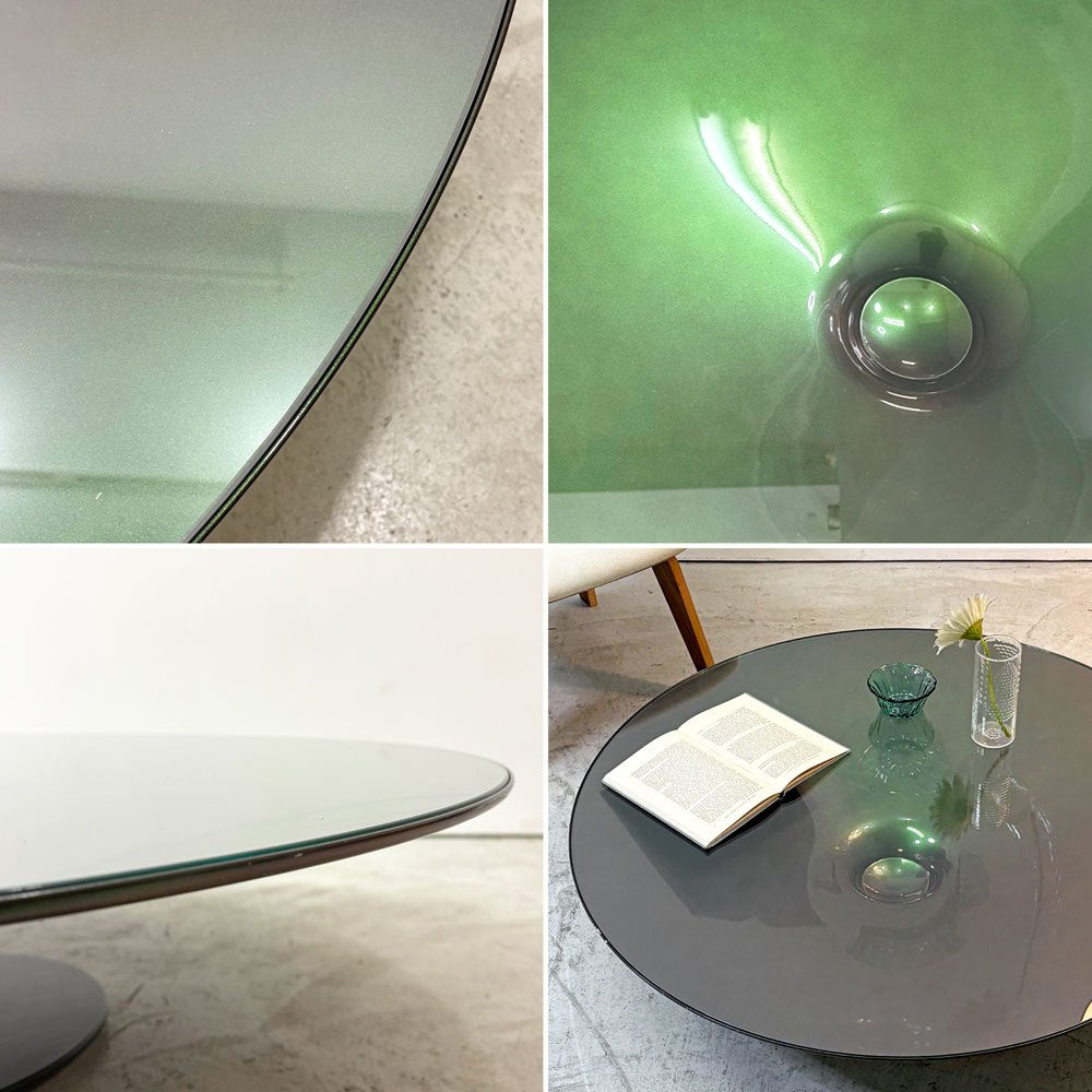 ロッシュ ボボア ROCHE BOBOIS オヴニー OVNI カクテルテーブル コーヒーテーブル ミディアム Φ90cm ガラストップ ヴィンチェンツォ・マイオリーノ フランス ●